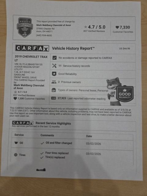 2019 Chevrolet Trax LT