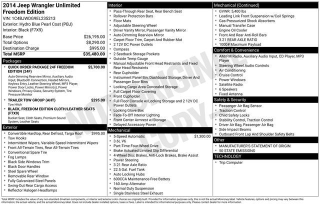 2014 Jeep Wrangler Unlimited Freedom Edition
