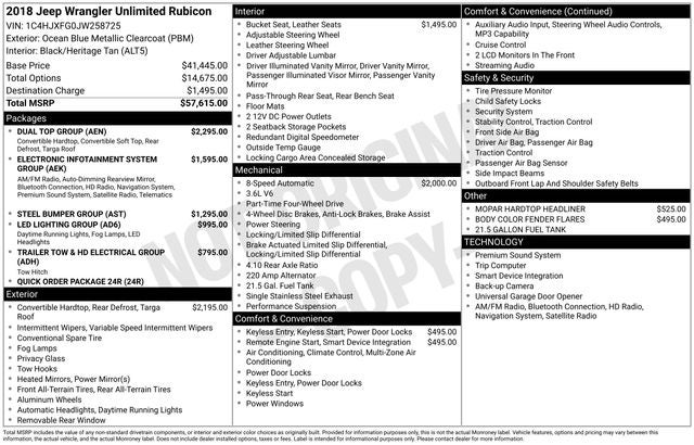 2018 Jeep Wrangler Unlimited Rubicon 4x4