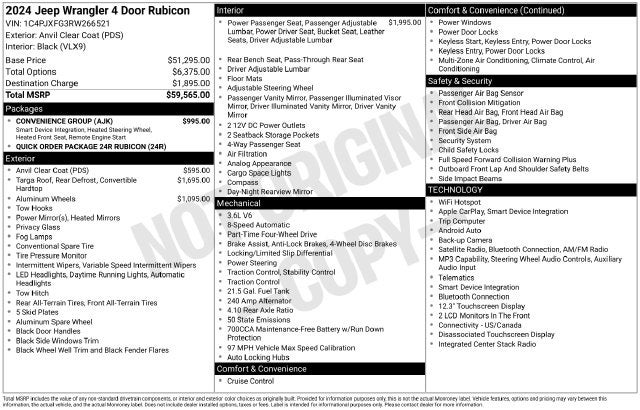 2024 Jeep Wrangler 4-Door Rubicon 4x4