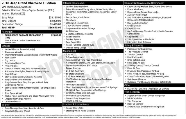 2018 Jeep Grand Cherokee Laredo E 4x4