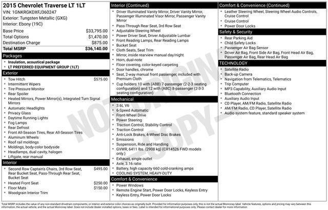 2015 Chevrolet Traverse 1LT