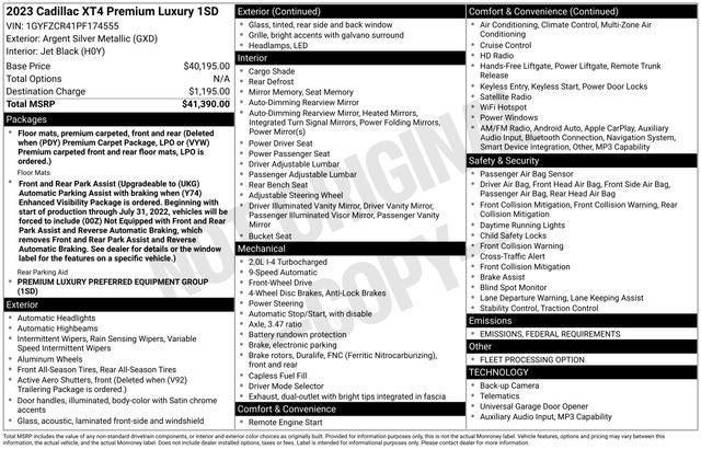 2023 Cadillac XT4 FWD Premium Luxury
