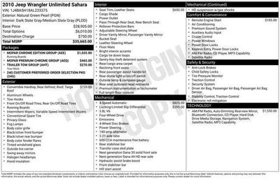 2010 Jeep Wrangler Unlimited Sahara
