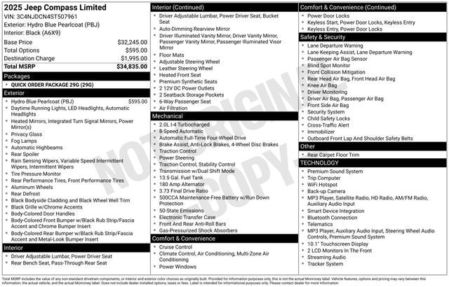 2025 Jeep Compass Limited 4x4