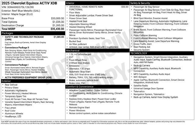 2025 Chevrolet Equinox FWD ACTIV