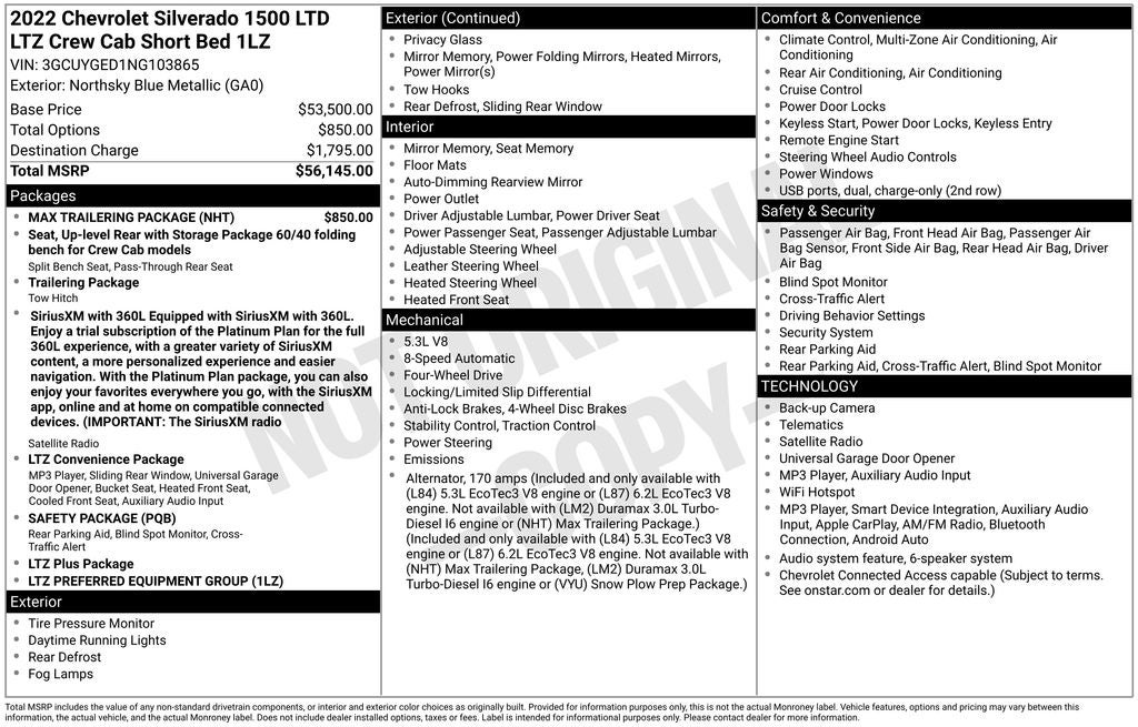 2022 Chevrolet Silverado 1500 LTD LTZ