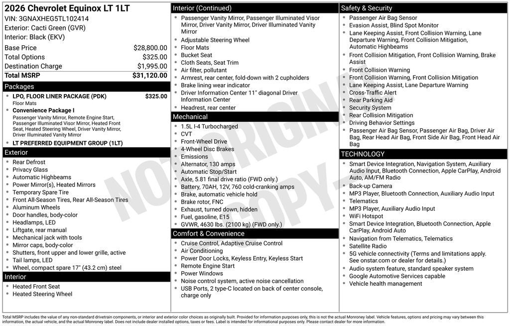 2026 Chevrolet Equinox LT