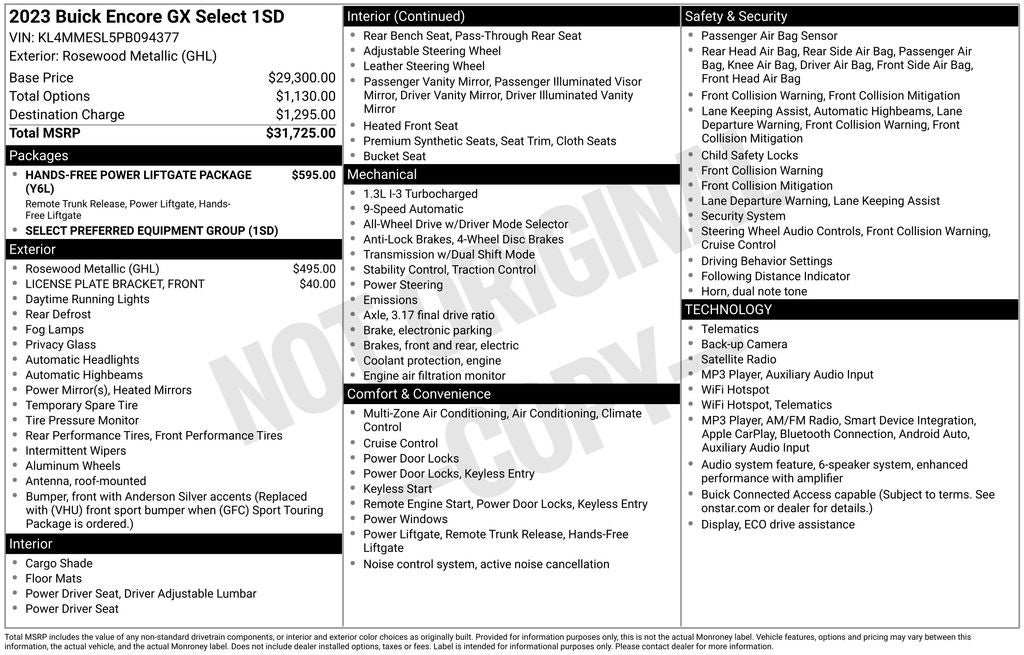 2023 Buick Encore GX Select