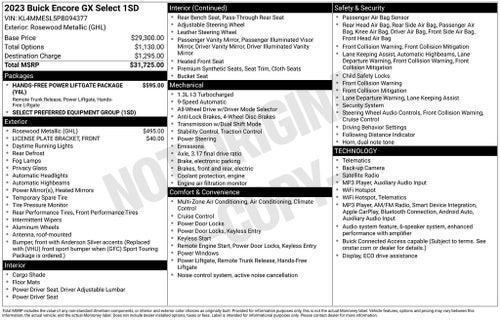 2023 Buick Encore GX Select