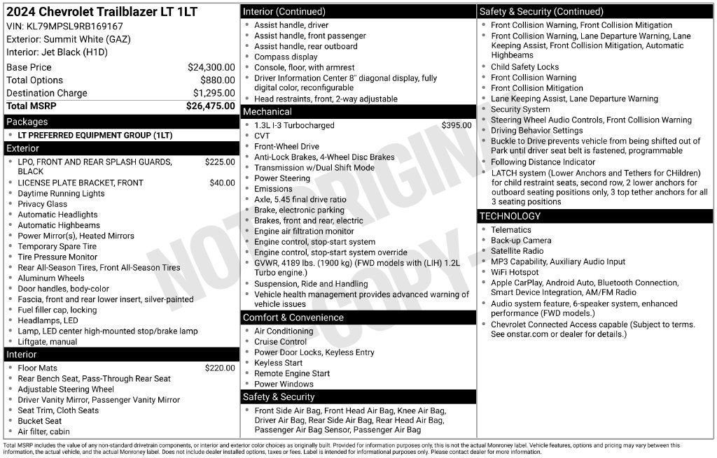 2024 Chevrolet TrailBlazer LT