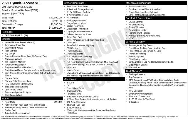 2022 Hyundai ACCENT SEL
