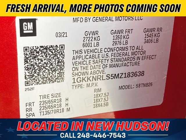 2021 GMC Acadia SLE