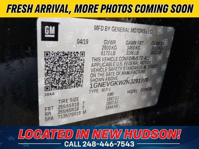 2019 Chevrolet Traverse LT Cloth w/1LT