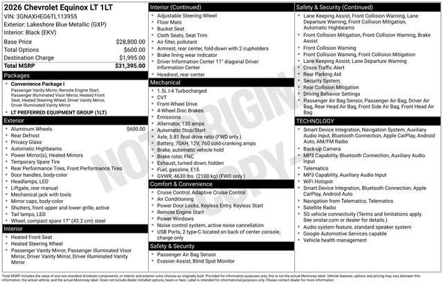 2026 Chevrolet Equinox LT