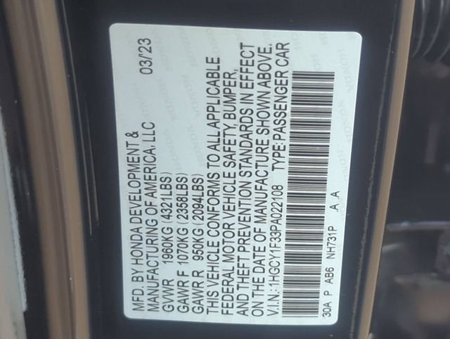2023 Honda Accord EX