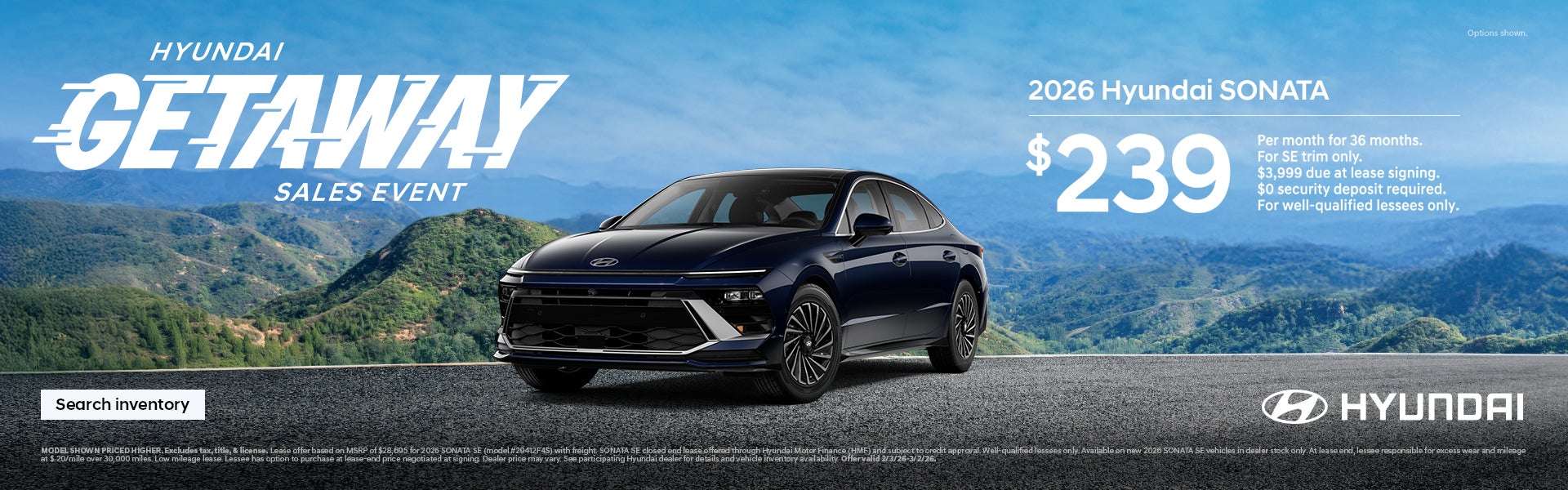 2026 Hyundai Sonata Central Lease Offer