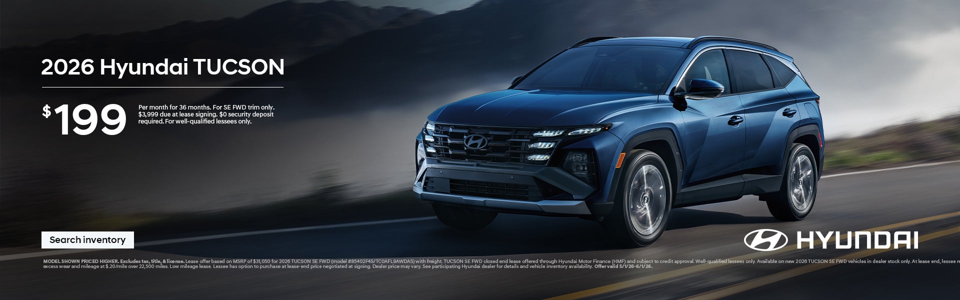 2026 Hyundai Tucson Lease Offer